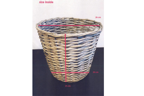 gray wicker basket