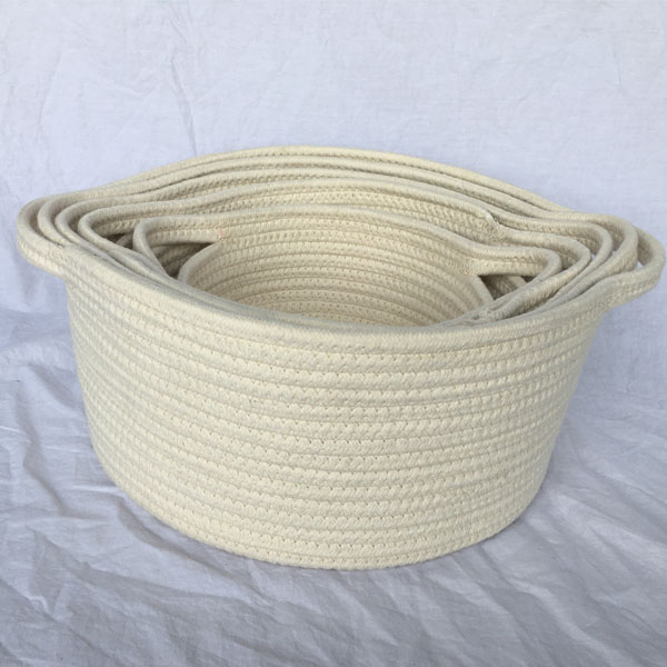 China Wholesale Rope Basket  100% Natural Cotton Rope Basket