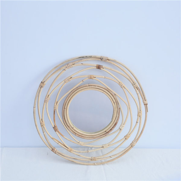 Wicker wall mirror round rattan wall mirror manufacturer | shuliu crafts